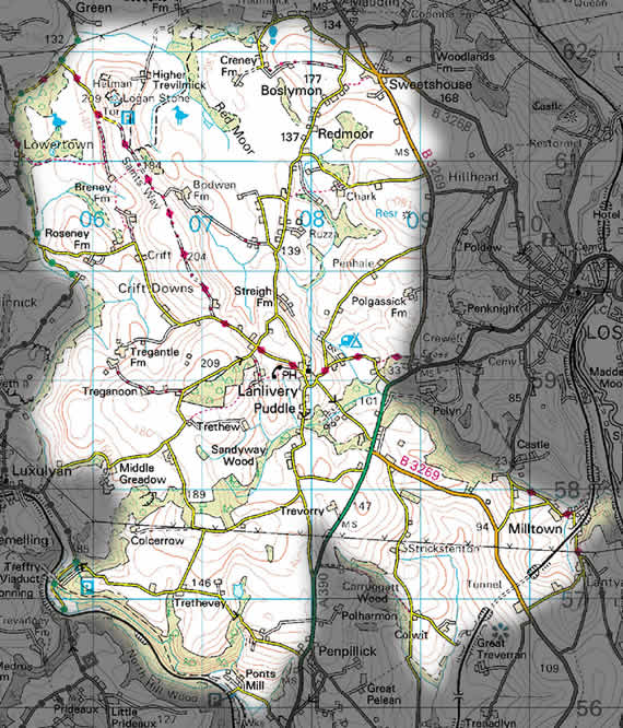 Lanivery Parish Map